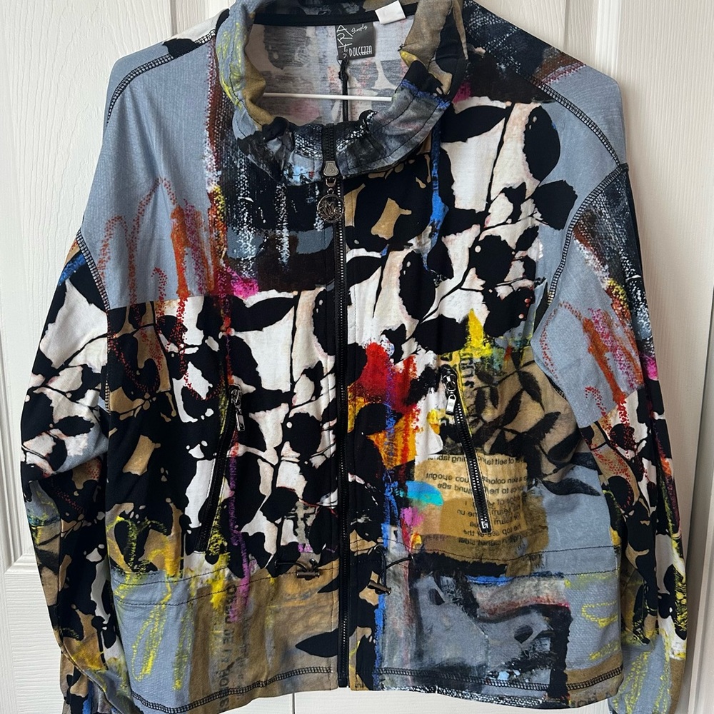 Multicolor Artistic Women's Jacket